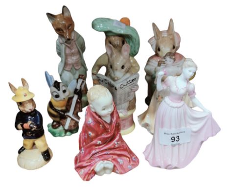 SHELF LOT TO INCLUDE ROYAL ALBERT, ROYAL DOULTON, COALPORT, GOEBEL 