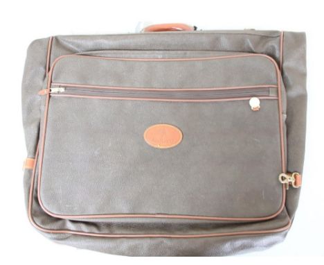 Tim Vincent collection - Mulberry Scotch grain leather suitcase, folded H56cm x W69cm 