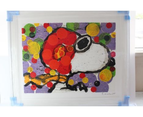 Tom Everhart (American b1952-); 'Synchronize by Boogie - Evening' Snoopy coloured lithograph on BFK paper, ltd ed. no 31 of 5