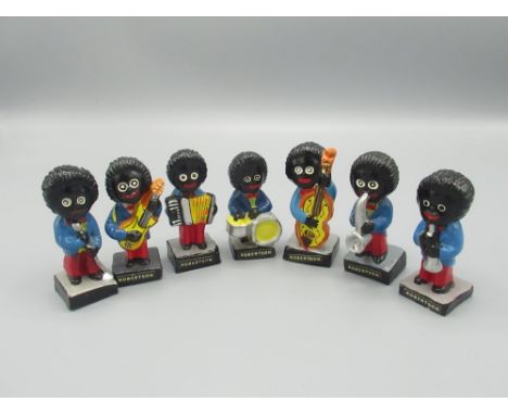 Vintage 7 piece Robertsons 'Golly' band.  These items are listed on the basis they are illustrative of a bygone culture in wh