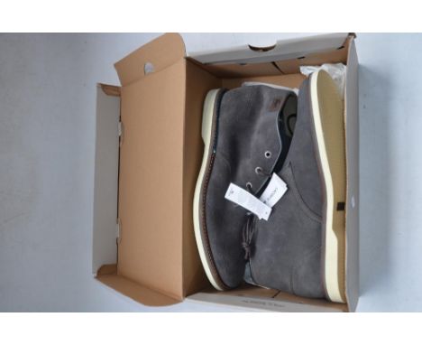 A pair of Lacoste Sherbrooke leather men's leather and suede boots, size 9 in unworn condition, some very light box wear to s