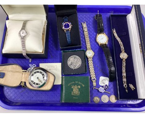 Modern Ladies Wristwatches, including Rotary, Sekonda, Limit; gent's Sekonda wristwatch; Ingersoll pocket watch, Festival of 