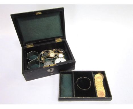 CRUSADER, A LADY'S 9CT GOLD WRIST WATCH On a metal expanding bracelet; with a lady's 9ct gold rotary wrist watch on metal exp