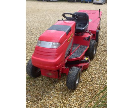 A Countax ride on petrol mower powered by a Briggs and Stratton C300H Hydrostatic engine with roller and grass box 
Condition