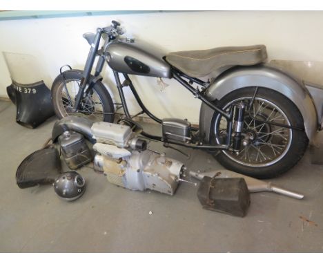 A vintage Sunbeam motorcycle model S8 - partly restored - 1950's but without any original paperwork - with engine, exhaust sy