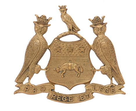 Badge. 15th &amp; 17th Service Bns West Yorkshire Regiment (Leeds Pals) WW1 Kitchener Army cap badge.  Good scarce die-stampe