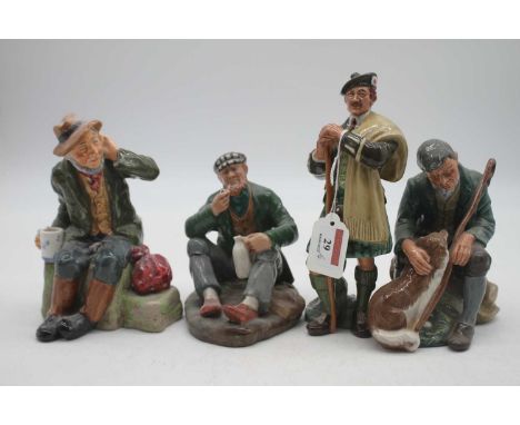 A collection of four Royal Doulton figures to include The Laird, The Wayfarer, The Master, and Owd William (4)