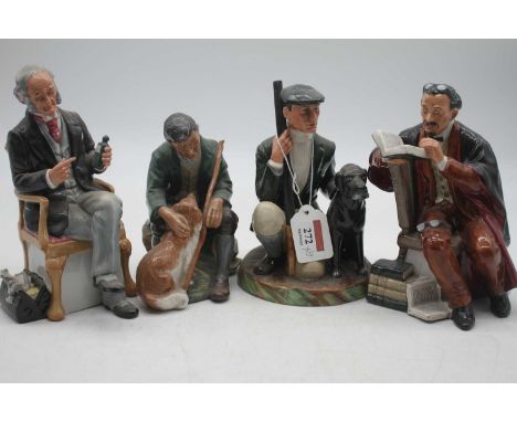 Four Royal Doulton figures - The Gamekeeper, The Master, The Doctor, and The Professor