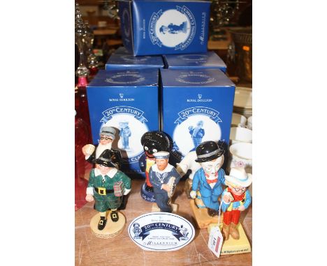 A collection of Royal Doulton figures to include John Ginger, Father William, Golly, Player's Hero, Sir Kreemy Knut, The Milk