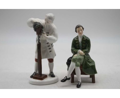 Two Royal Doulton figures to include The Wigmaker of Williamsburg, and The Gentleman of Williamsburg