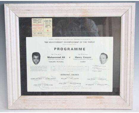 A souvenir programme for the Muhammad Ali v Henry Cooper World Heavyweight Championship fight held at Wembley, 21st May 1966,