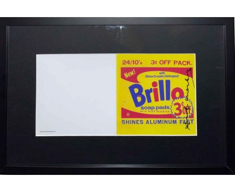 Andy WARHOL (1928-1987), attribué àBrillo Paintings, 3c Off Edition Castelli Graphic, 1981Sérigraphie en couleurs sur carte d