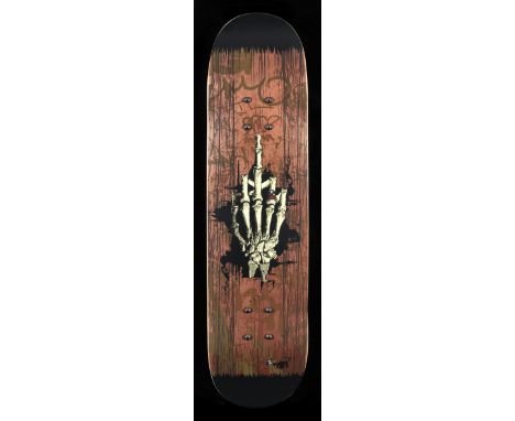 D*Face (British b.1978), 'Fuck U &amp; Die', 2008, screen print in colours on skate deck, signed to the block; 94.5 x 35cm in
