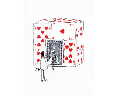 Dran (French b.1979), ‘House Of Cards’, 2015, screen print in colours on paper, signed and numbered from an edition of 125 in