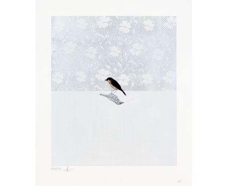 Charming Baker (British b.1964), 'Bird III', 2013, hand embellished screen print in colours on Somerset Satin White Tub Sized