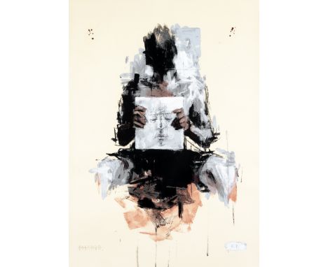 Borondo (Spanish b.1989), 'Identity', 2014, hand embellished screen print in colours on Hahnemuhle 300gsm paper, signed and A
