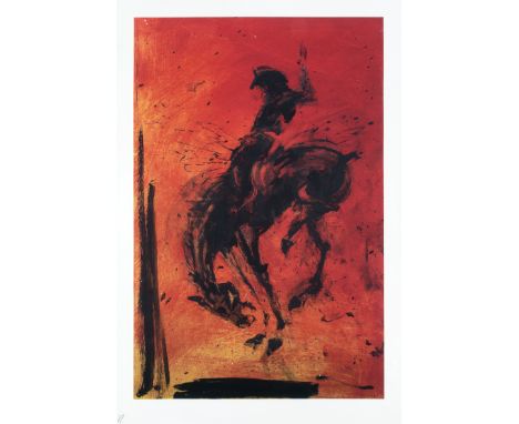 Richard Hambleton (Canadian 1952-2017), 'Horse &amp; Rider (Red)', 2018, giclee print on 308gsm Hahnemuhle Photo Rag paper, i