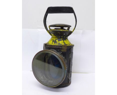 A railway lamp marked B.R.