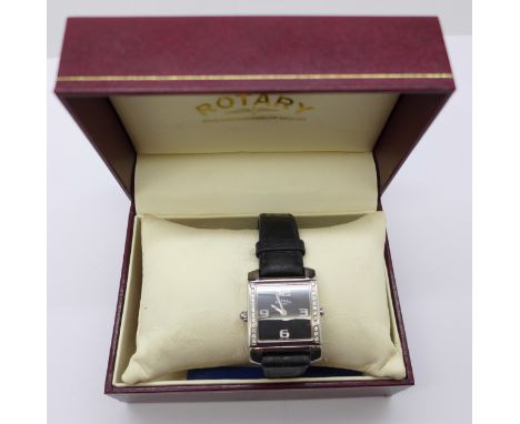 A diamond set Rotary reversible wristwatch