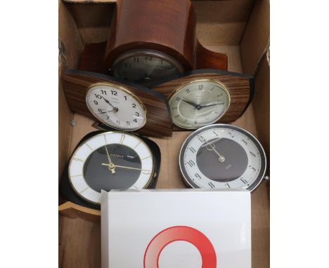Mahogany cased mantel clock with Roman dial signed W E Grey, Oxford Street, three train Westminster chiming movement, Smiths 