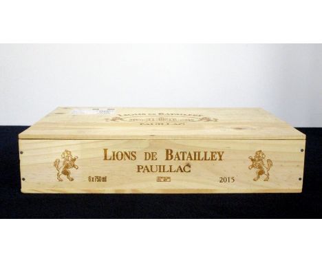 v 6 bts Ch. Lions de Batailley 2015 owc Pauillac (2nd wine of Ch. Batailley)