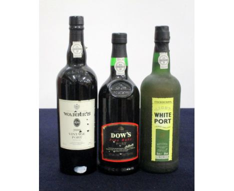 1 bt Warres 2000 Vintage Port ntl 1 bt Dows Fine Ruby Port NV 1 bt Cockburns Light White Port NV Above three bottles