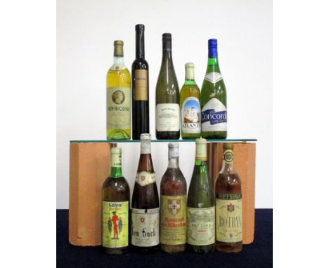 1 bt Keo Dry White Cyprus Wine 1987 ms, sl bs, foil oxidised 1 hf bt Denbies Brokes Noble Harvest 1999 1 bt Sepp Moser Gruner