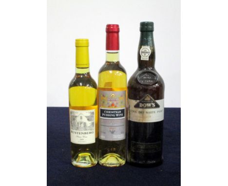 1 hf bt Rustenberg Straw Wine 2009 Coastal Region 1 50-cl bt Muscat de Rivesaltes Christmas Pudding Wine 2007 bottled by Vign