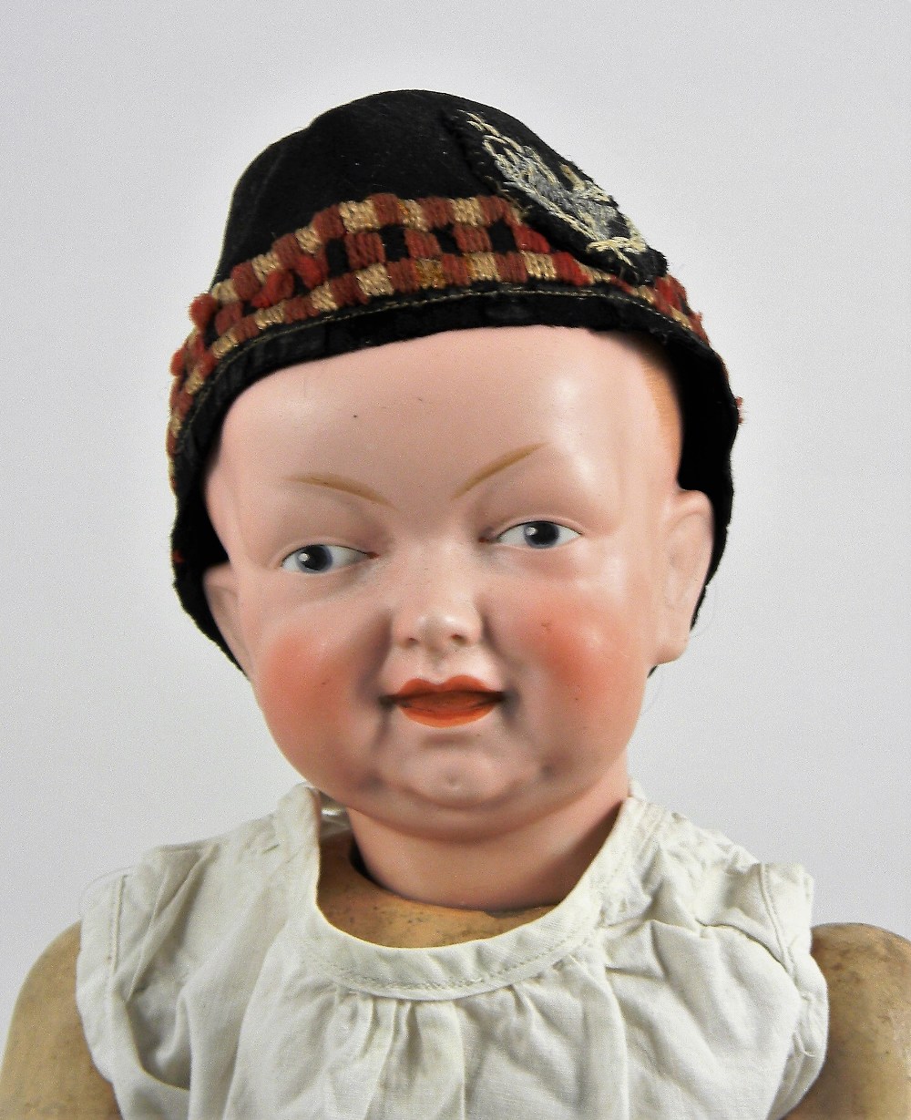 A Fritz Bierschenk bisque head character boy doll, German circa 1910 ...