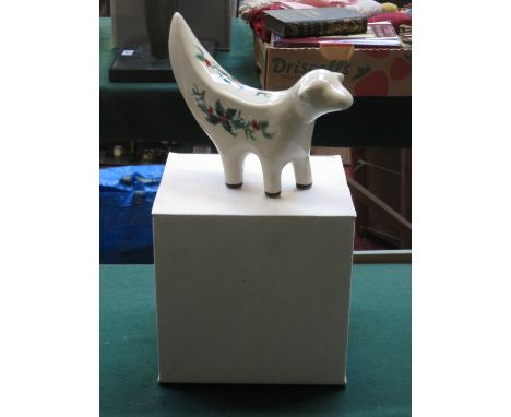SUPERLAMBANANA - LIMITED EDITION "MERRY XMAS" WHITE CERAMIC MODEL BY BLU GNU, APPROXIMATELY 15cm HIGH