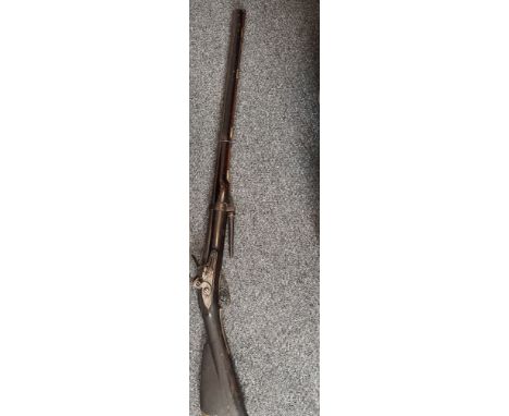 British Brown Bess Flintlock 5 Bore Rampart Gun (Antique)
Original Massive British P-1738/72 Brown Bess Flintlock 5 Bore Ramp
