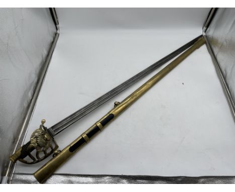 Antique Military Ceremonial Sword marked Simmons Brothers Cocks Purs Pall Mall London. 

All transportation of this item must