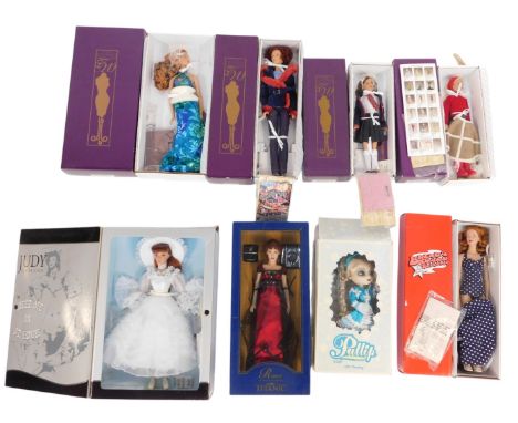 A group of dolls, to include Rose from James Cameron film Titanic, various Tyler Wentworth Collection dolls, a Judy Garland b