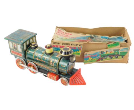 A Japanese Modern Toys tin plate Western Special locomotive, battery operated, partially boxed.