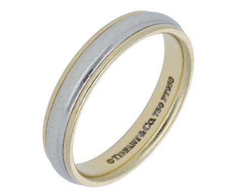 An 18ct gold and platinum ring by Tiffany & Co., the bicolour band with London hallmarks for 2010, maker’s mark ‘T&Co’ and si