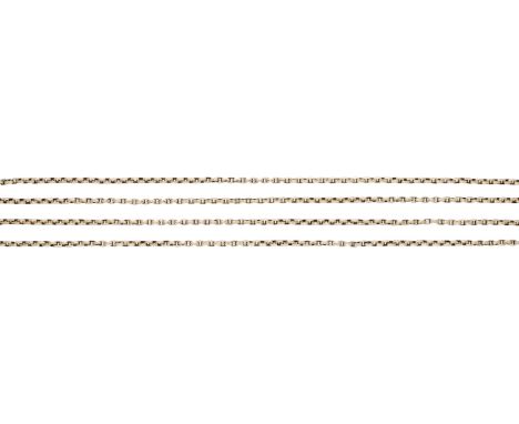 A Victorian gold belcher-link chain, the closed chain with swivel clasp, stamped ‘9C’, length 65cm. £300-£400  ---  According