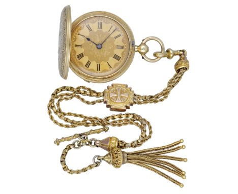 John Carter, London. A gold hunting case watch, circa 1868. Movement: gilded three quarter plate, lever escapement, no. 4591.