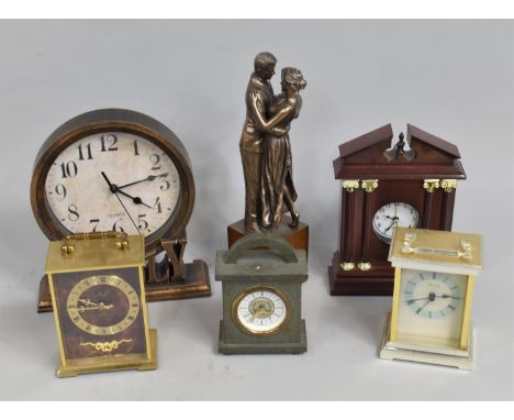 A Collection of Various Mantel Clock to comprise Junghans Example 