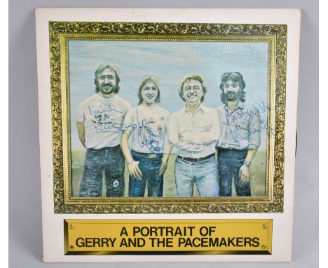 A 33rpm Record, a Portrait of Gerry and the Pacemakers, Signed by all Group Members 