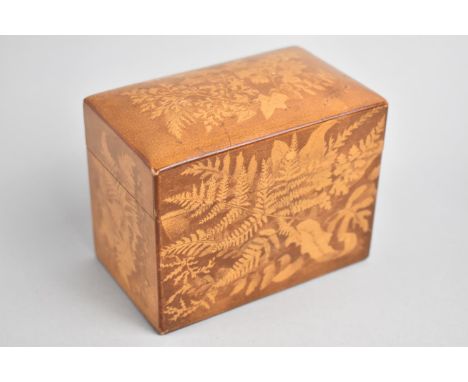 A Pretty Inlaid Early Victorian Two Division Playing Card Box Containing Two Packs of De La Rue and Co Playing Cards, Both Pa