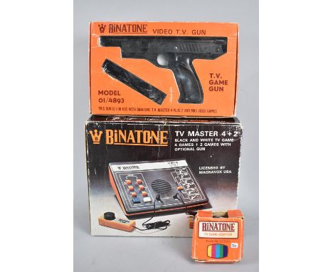 A Vintage Binatone TV Master Black and White TV Game with Video Gun and Game Adaptor 