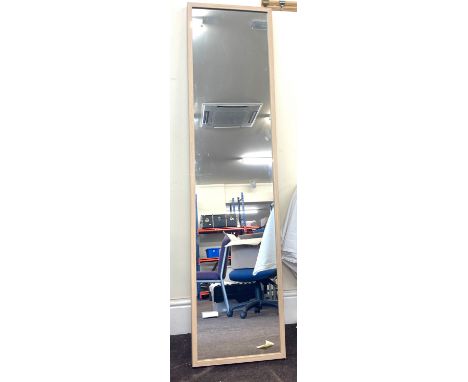 Ikea free standing long mirror measures approx 63" tall  16" wide 