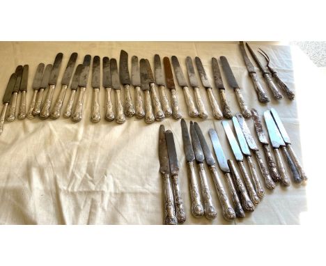 Selection silver handled cutlery , Harrison &amp; Bros 