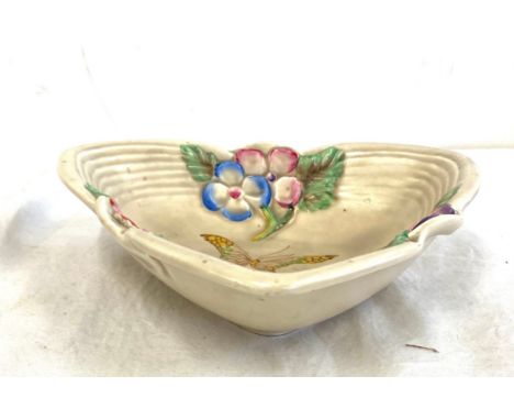 Clarice Cliff Newport pottery triangular dish 898 measures approx 8" 
