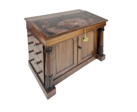 William IV, c1830, oversized slope-top Rosewood Davenport Desk, Attributed to Gillows of Lancaster.&nbsp;&nbsp; With Provenan