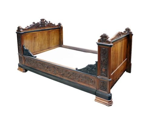 French Bateau Bed, exhibition piece from the Exposition Universelle—The Paris World’s Fair, 1878.&nbsp;Third quarter of the 1