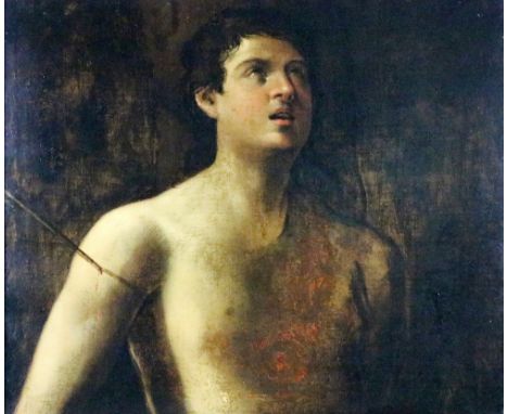 Guido Reni (Attributed to) Italian (1575-1642) “Saint Sebastian,” O.O.C., approx. 64cms x 76cms (25” x 30”). (1) &nbsp; An in
