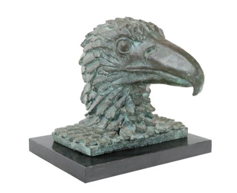 Rowan Gillespie (b. 1953)  "Eagles Head," bronze sculpture, No. 1 of 3, 1987, approx. 6 3/4" (17cms) high&nbsp;Signed, dated 