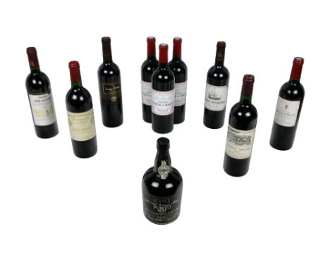 Wine &amp; Port: Three Bottles of Chateau Lynch Bages (2015 x 1) (2018 x 2) a Chateau Meaume (2010 Bordeaux) a Chateau Moulin