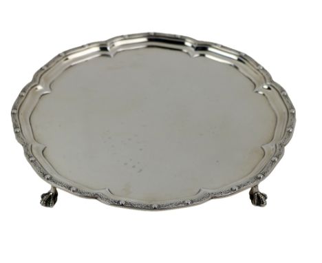 An attractive Arts &amp; Crafts period Celtic Revival design silver Salver, probably by George Howson, Sheffield 1939, approx